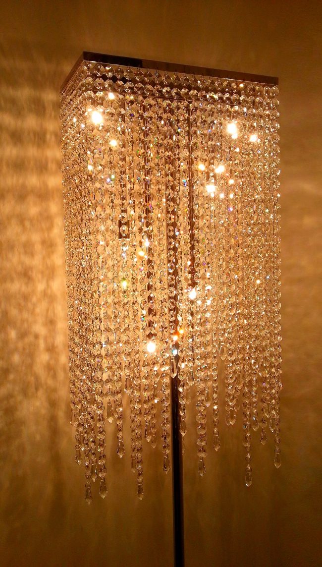 kristály állólámpa